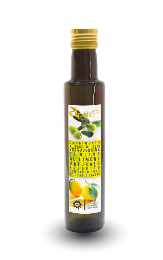 Olio di Oliva al limone Apulio Olio di oliva al limone apulio spremuto a freddo con i limoni